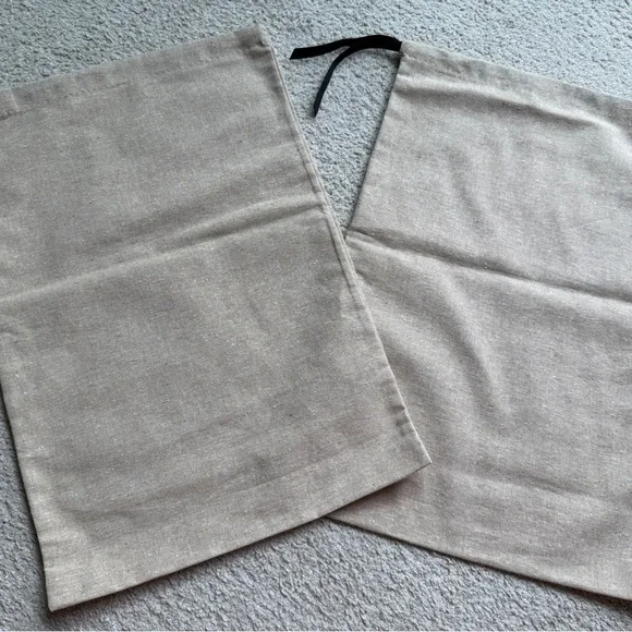 2 Gucci Storage Drawstring Dust Bag Light Brown Beige Sand Authentic 12”X 16.5”